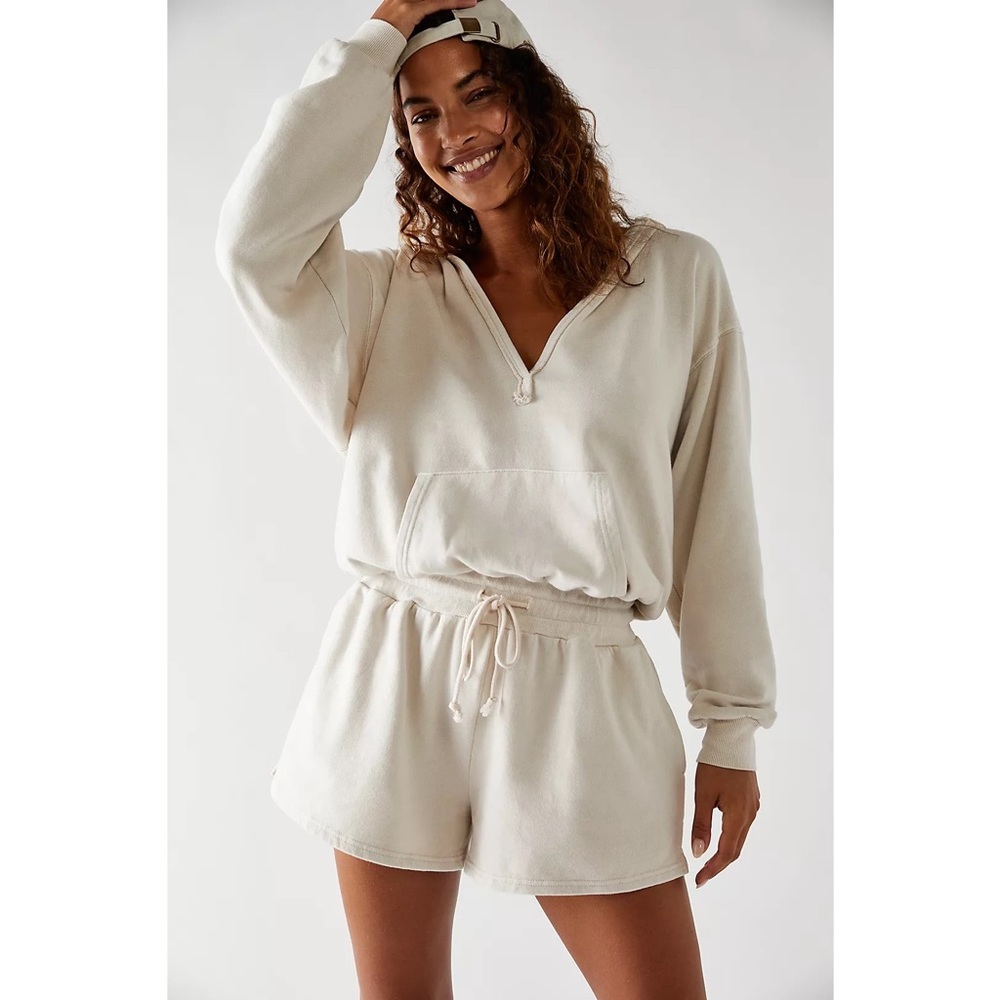 Free People Cream Jumpsuit